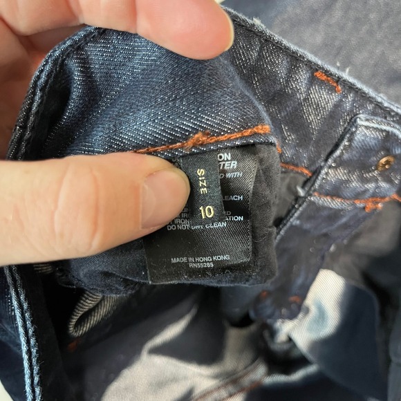 Express Stella Boot Leg Cut Jeans Dark Wash Women's Flared Denim - Size 10 - Picture 4 of 10